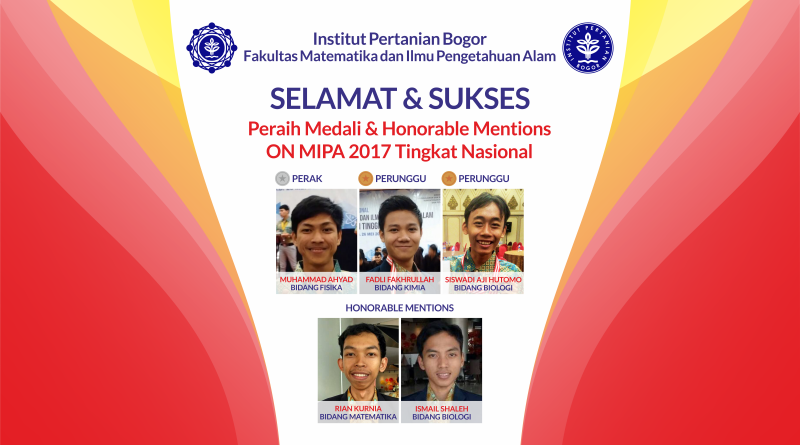 Prestasi Mahasiswa FMIPA IPB di ON MIPA 2017