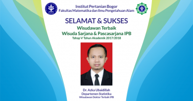 Wisudawan Terbaik IPB Wisuda Tahap V Tahun Akademik 2017/2018