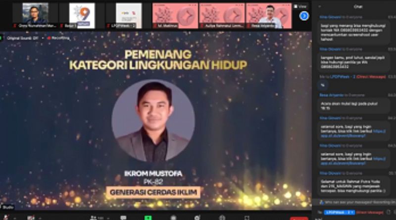 Alumnus FMIPA IPB Menerima Penghargaan LPDP Award Bidang Lingkungan Hidup