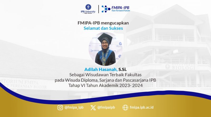 Wisudawan Terbaik IPB Wisuda Tahap VI Tahun Akademik 2023/2024